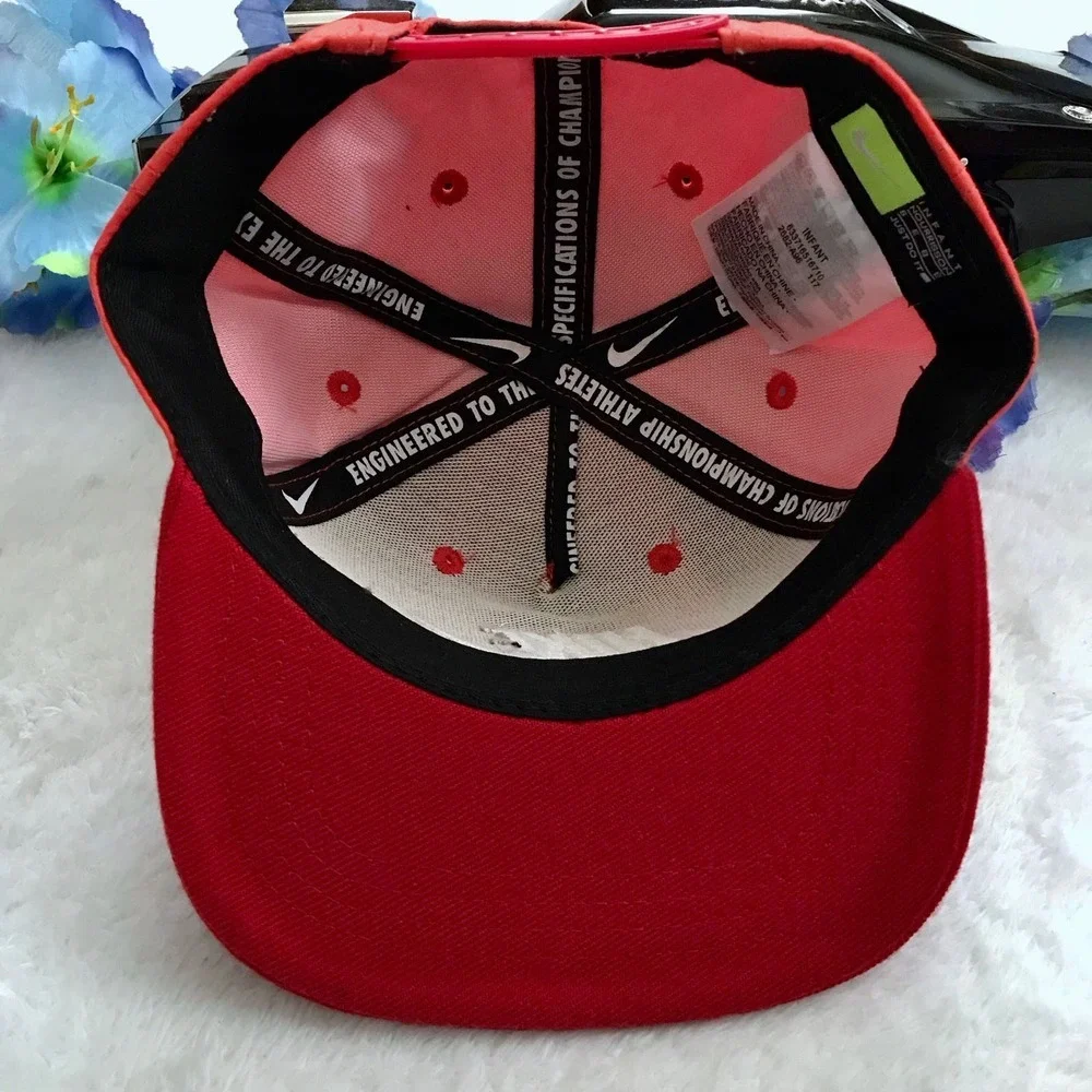 Nike NWOT Orange and Dark Red Baseball Cap for Boys Infants
